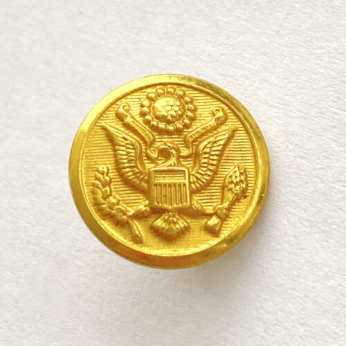 Primary image for Vintage U.S. Army Great Seal Button Gold Tone Waterbury Button Co 16 mm 5/8"