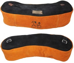Horse Horse Suede Leather Embroidered Saddle Cantle Riding Bag Orange 10... - $819.68 MXN