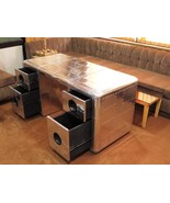 NauticalMart Deco Aviator Writing Blackhawk Desk - Aluminium Table Mid C... - $45,331.87 MXN