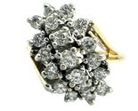Women's Cluster ring 14kt Yellow and White Gold 487850 - $679.00