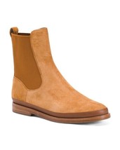 NEW $450 Vince Cecyl Suede Leather Chelsea Boots Tan Women&#39;s Sz 7.5 - £124.49 GBP
