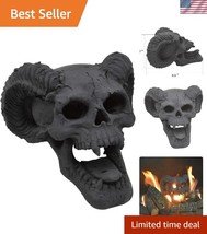 Modern Fireproof Skull Fireplace Log for Safe Outdoor Ambiance and Hallo... - $79.49