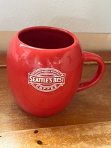 Large 2007 Seattle’s Best Coffee Red Pottery Coffee Mug Cup – 4 and 1/8th’s inch - £8.88 GBP