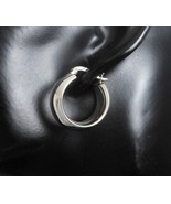 25mm Round Hoop Earrings 925 Sterling Silver, Handmade Women Wide Earrings - $1,101.93 MXN