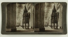 Vintage Stereoscope Card Underwood S529 Gothic Cathedral Nave Durham England - £8.76 GBP