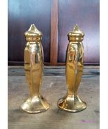 Gold Painted Vintage Salt and Pepper Shakers - $52.25