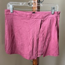 Forever 21 Skort Mini Skirt w/h Shorts Faux Suede Envelope Pink Large - $9.89