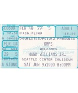 Hank Williams Jr Concert Ticket Stub Sat June 9 1990 Seattle Center Coli... - €5,88 EUR