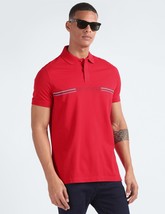 Tommy Hilfiger Men&#39;s Striped Chest Short Sleeve Polo Shirt - Primary Red... - $34.99