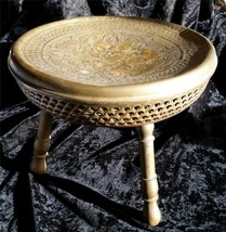 AT Ogullari Ankara Foot Stool Footstool Brass Pattern Vintage - £71.35 GBP