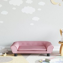 vidaXL Kids Sofa Pink Velvet, solid pine wood, foam Mini - $120.20