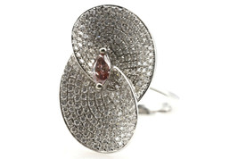 Pink Diamond Engagement Ring 1.23ct Natural Fancy Deep pink diamond GIA 18K - £6,874.51 GBP