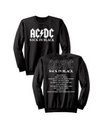 ACDC Back in Black Album Sweater Rock Band Vintage Concert Tour Merch - £38.92 GBP+