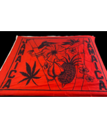Jamaica Large Banner Wall Hanging Red Black Tropical Travel Dorm Decor M... - €29,52 EUR