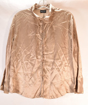 Giorgio Armani Womens Vintage Silk Blouse Beige - £77.62 GBP