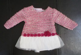 Dollie &amp; Me Pink &amp; White Dress with Burgandy Flower 18&quot; Doll - £10.10 GBP