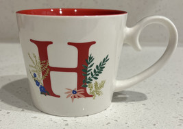 Opalhouse Letter H Initial Monogram 14 oz. Stoneware Coffee Mug Cup - £10.67 GBP
