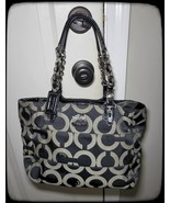  COACH Madison Tribeca OP Art Black Signature Tote Bag Purse 14133 - $75.00