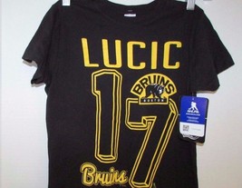 women&#39;s Boston Bruins NHL NWT fitted t shirt top small Milan LUCIC black gold - £7.11 GBP
