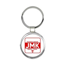 Greece Mykonos Airport Mykonos JMK : Gift Keychain Travel Airline Pilot AIRPORT - £6.38 GBP
