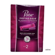 Poise Impressa Incontinence Bladder Supports Size 2 Bladder Control 10 Count Box - £23.79 GBP