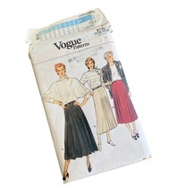 Vintage Vogue 9139 Sewing Pattern Skirt 80s Size 8 Pleated 1980s UNCUT - $147.62 MXN