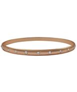 Fashion Bangle 65mm - 4mm Gold Plated Non Hollow Jeweled Tones Elegant - $20.74 CAD
