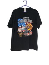 America&#39;s Firefighters Summer Tour Men&#39;s Size XL Graphic Tee Black Short Sleeve - £12.47 GBP
