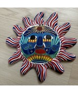 Talavera Sun Face Guerrero Mexican Pottery Folk Art Hand Painted Home De... - €33,66 EUR