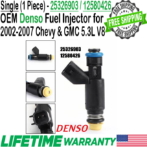 Genuine Denso Single FLEX Fuel Injector for 2002-2006 GMC Yukon XL 1500 5.3L V8 - £31.65 GBP