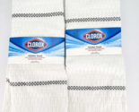 Clorox Kitchen Towels 16&quot; x 28 Gray Stripe Bleach Safe 50 Washes Lot Of ... - $18.33