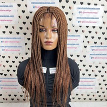 Box Braids Wig Braided Lace Closure Wigs For Black Women 22 inches Color 30 - £117.83 GBP