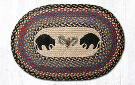 Earth Rugs OP-43 Black Bears Oval Patch 20&quot; x 30&quot; - £38.80 GBP