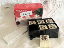 6 Godinger Christmas Presents Place Card Holders New in Box - $22.99 CAD