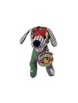 1999 Patchwork Soft Bite Dog Toy Plush Colorful - £15.42 GBP