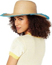 INC Pop Fray Edge Floppy Sun Hat Turq/Aqua - £19.77 GBP