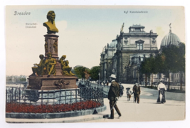 DRESDEN Statue of REITSCHEL-DENKMAL KGL KUNSTAKADMIE POSTCARD Unposted U... - $7.59