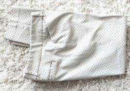 Sz 12 Womens 95% Cotton Beige Tan Khaki Classic Pants Black Dots 100% Comfort - £10.27 GBP