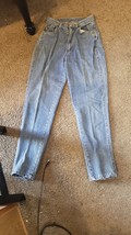 RARE Vintage 80&#39;s Women&#39;s WHY ME ?? Blue Jeans Button Ankle Zip Sz 0-2- ... - $83.06