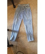 RARE Vintage 80&#39;s Women&#39;s WHY ME ?? Blue Jeans Button Ankle Zip Sz 0-2- ... - £45.02 GBP