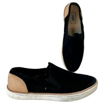 Ugg Australia Womens Adley Perf Slip On Sneakers Shoes Black 1018375 Suede 8.5M - £28.12 GBP