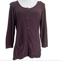 Liz Claiborne Purple Cardigan Sz Medium Petite New NWT - £17.40 GBP