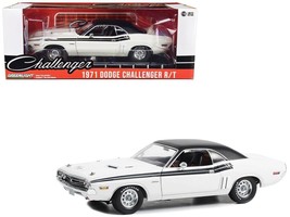 1971 Dodge Challenger R/T Bright White with Black Stripes and Top 1/18 D... - $91.54