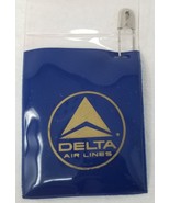 Delta Airlines Sewing Kit Blue Vinyl Vintage - $14.20