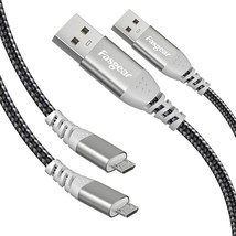 Ps4 Micro Usb Cable 16Ft, 2 Pack Long Braided Fast Charging Data Sync Us... - £22.67 GBP