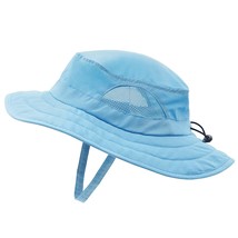 Kids Upf 50+ Mesh Safari Sun Hat Uv Sun Protection Hat Summer Daily Play Hat (Aq - £22.13 GBP