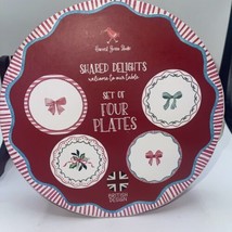 Harvest Green Studio “shared Delights” 8” Christmas Plates, NIB Set Of 4 - £15.80 GBP