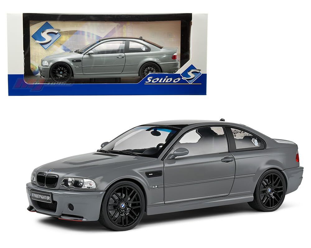 1/18 Solido 2000 E46 M3 Streetfighter Nardo Gray with Black Top Diecast ... - $59.99