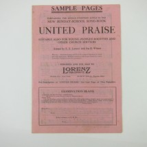 Sheet Music Sunday School Songs Lorenz Publishing Co Dayton Ohio Antique 1908 - £23.50 GBP