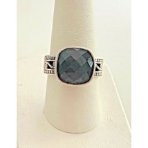 Ornate Sterling Silver &amp; 5 Ct Smoky Quartz Ring . Size 8 Sky - £41.08 GBP